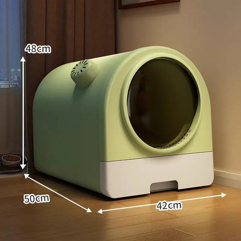 

Cat Litter Box Super Large Fully Enclosed Cat Toilet Deodorant Outside Spatter Pot Drawer Cat Supplies