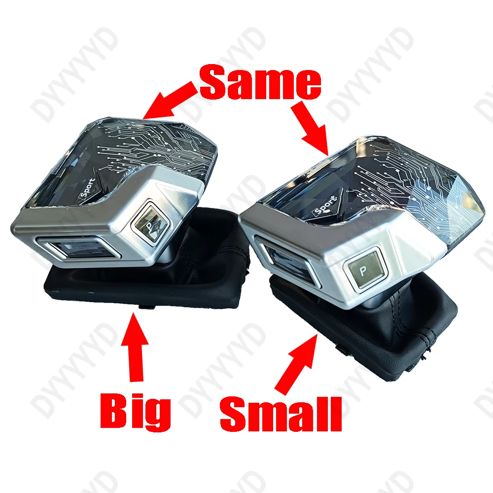 Yacht-Style Automatic LED Crystal Gear Knob Shift Lever  A4 B9 A5 8W6 A6 C8 A7 4