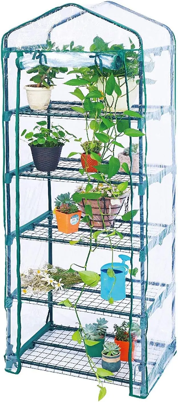 garden-4-5-tier-mini-greenhouse-75''-h-x-27''-l-x-19''-w-sturdy-portable-gardening-shelves-with-pvc-cover-indoor-outdoor