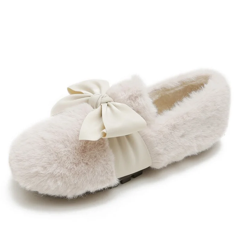 New Shoes Women Flats Autumn Winter Casual Loafers Woman Slip-on Boots Fashion Sneakers Casual Shoes Ladies Plush Fluffy