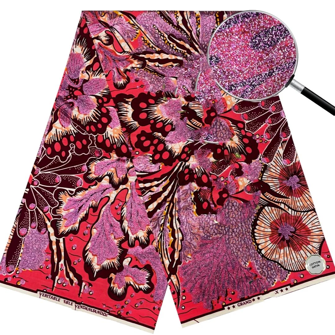 African Fabrics Nigerian Wax Print African Wax Fabrics For Patchwor T10