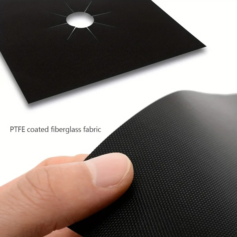 /8pcs schwarz Gasherd Schutz kissen Küche Anti-Schmutz-Antihaft-Pad wieder verwendbare Ofen oberfläche Kratz schutz Reinigungs pad – Detail 8