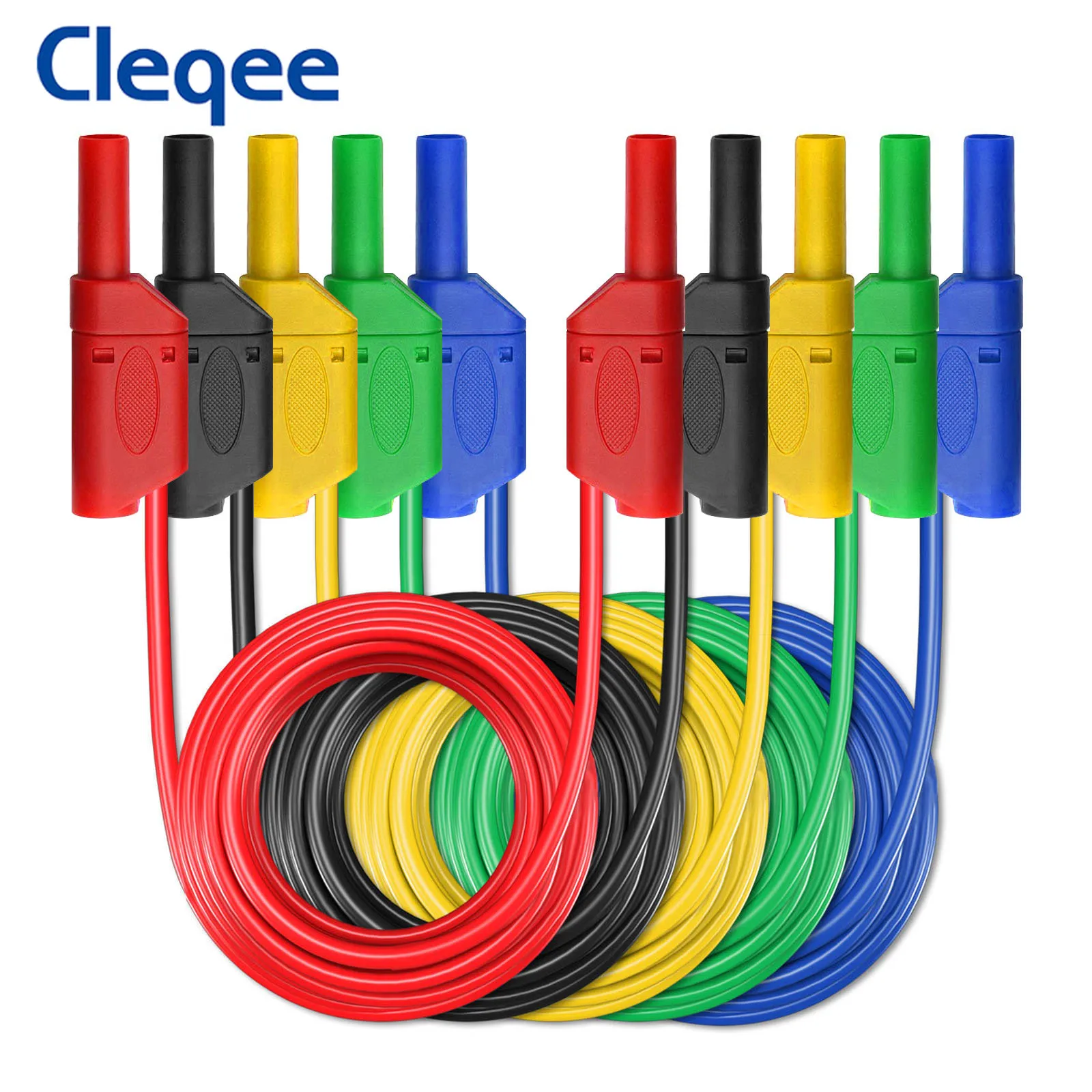 Cleqee-P1050-5pcs-Dual-Safety-4mm-Banana-Plug-Stackable-Type-Multimeter ...