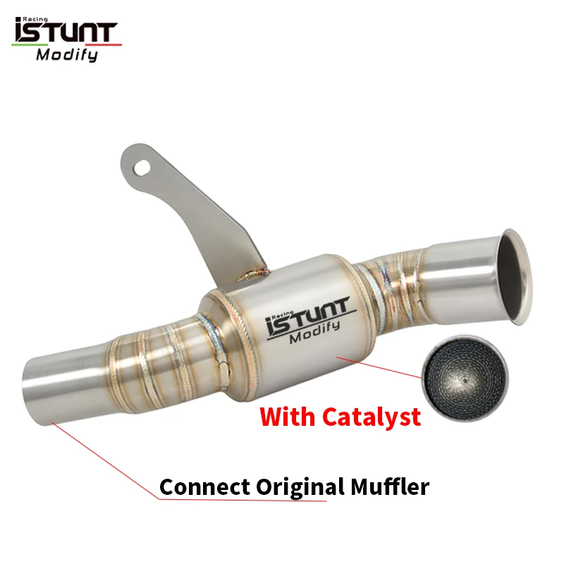 Slip On For CFMOTO CLX 700 CLX700 Sport 2020-2023 Motorcycle Exhaust Mid Pipe Escape Moto Connect Link Tube - Image 3