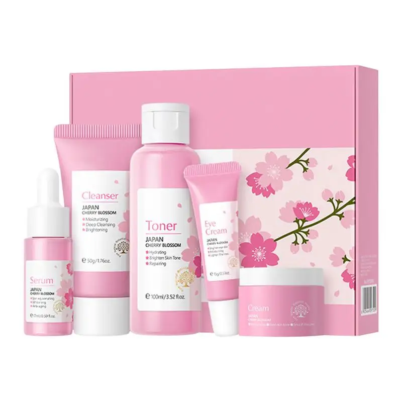 

Skincare Gifts Set Brightening Facial Skin Care Set Moisturizing Facial Cream Eye Cream Cleanser Toner and essence Liquid