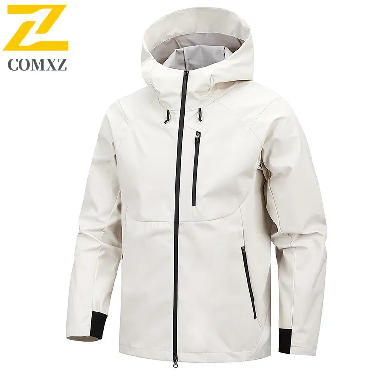 COMXZ Outdoor Windbreaker Jacket Fashionable Fishing Hiking Camping Windproof Sport Coat Casual Travel Raincoat Lightweight
