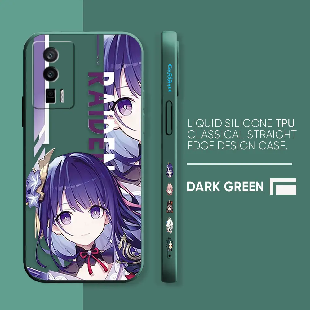thumbnail image 1 of Case For Redmi K60E K50 K40S K40 K30 K20 10C 9 8A 8 10 Pro 4G 5G Colour Simple Liquid silicone Case Hot Game Genshin impact, 1 of 5