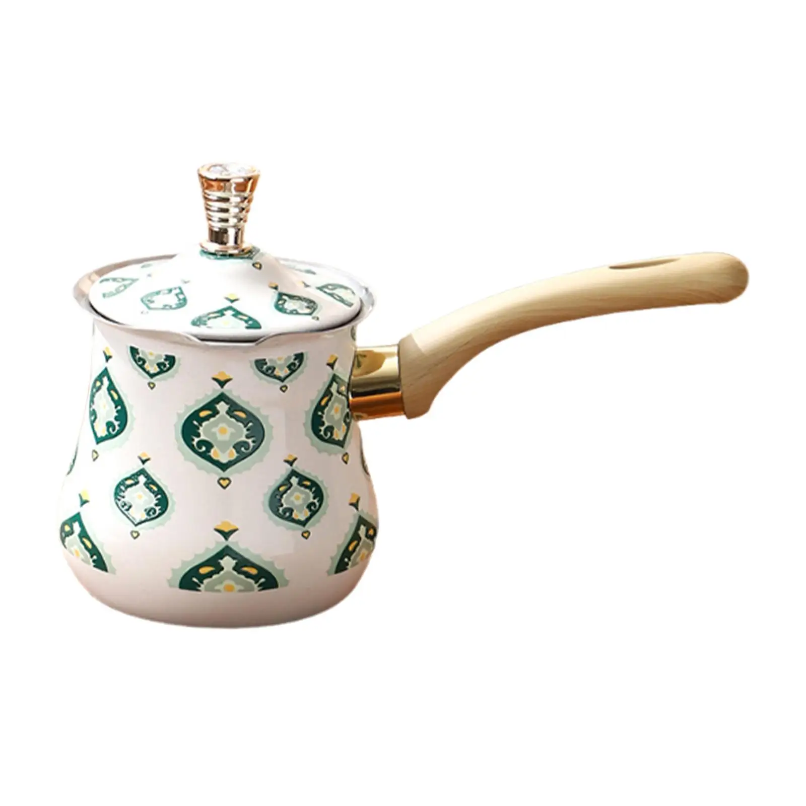Turkish Coffee Pot Coffee Maker Melting Pot Arabic Butter Warmer with Long Handle for Cafe, Office, Restaurant Kitchen