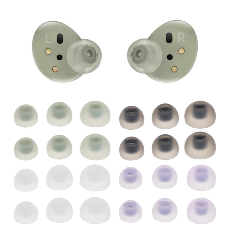 Ear Tips for SM-R177 Galaxy Buds2 Earphone Replacement Ear Buds Ear Cap Ear Plug Eartips for Earbuds, 3Pairs 6