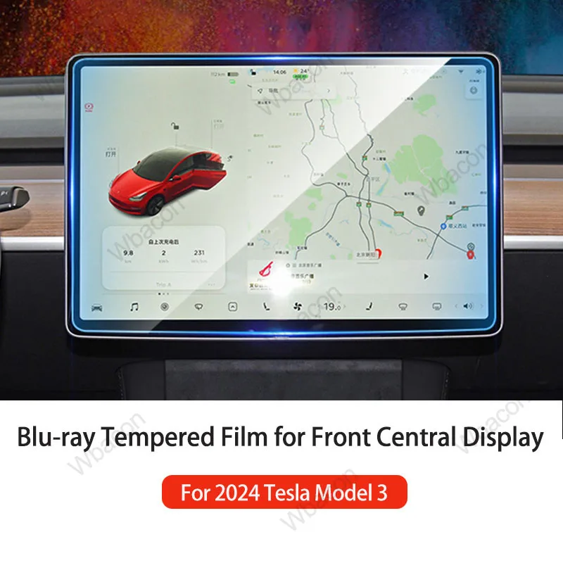 for tesla model 3 highland 2024,Film de protection d'écran pour Tesla Model  3, Highland 2024 HD Guatemala, avant, arrière, abonnés centraux, verre d' écran, placements,tesla model y 2023 accessories - AliExpress