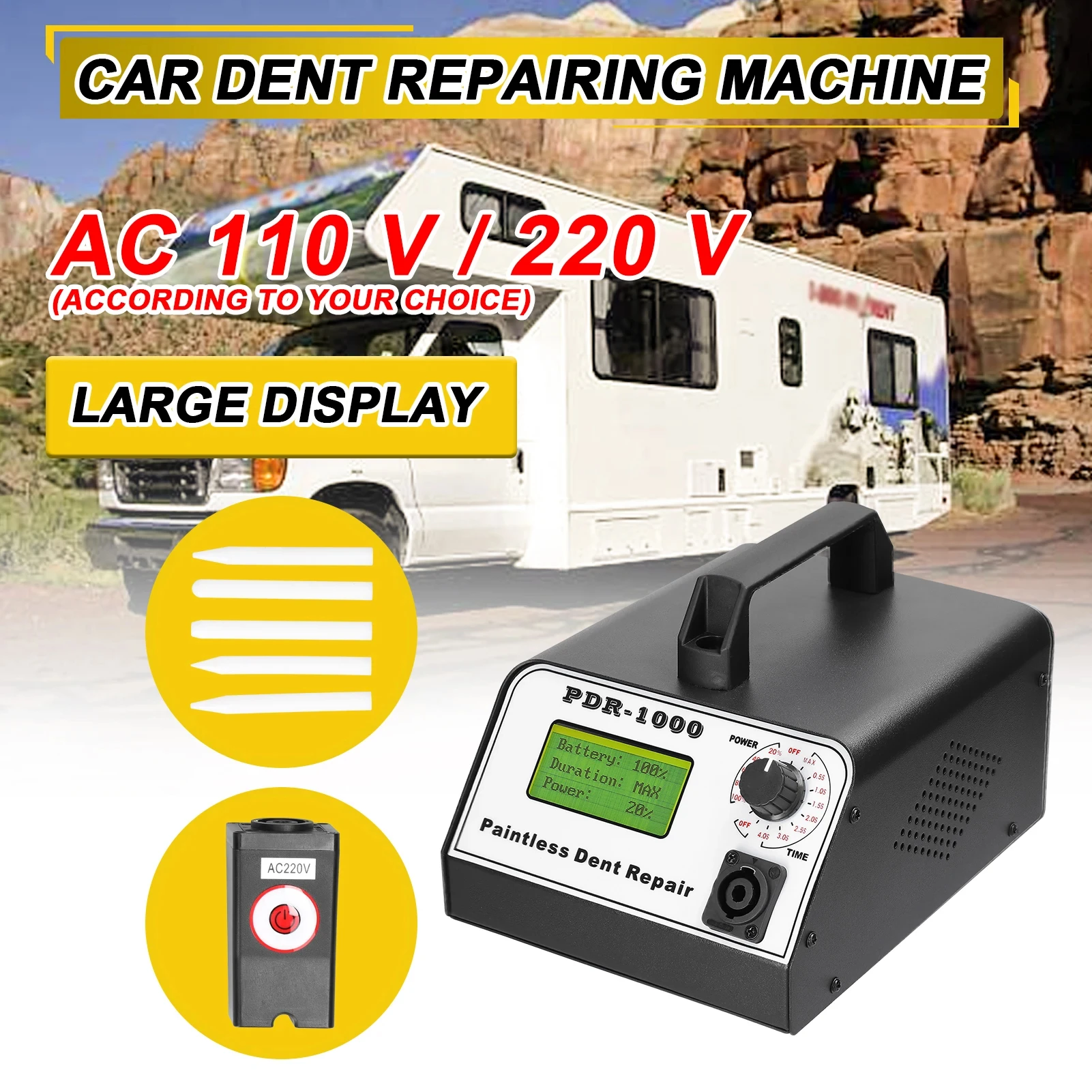 Auto Body Dent Repairs Machine Portable Home Household Dents Remover Tool Car Paintless Dent Repairs Tool Time Power Adjust Knob auto body dent repair tool