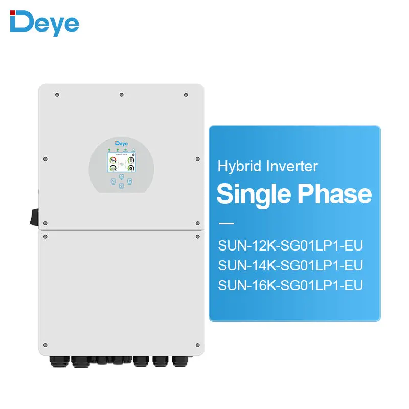 Deye 12Kw 14Kw 16Kw Inverter Ibrido Monofase Ue Sun-12/14/Muslimchina Factory Inverter Di Energia Solare