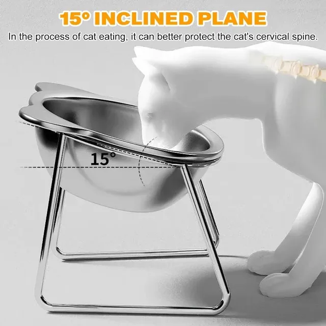 Stainless Steel Pet Bowl Slanted Anti Cervical Spondylosis for Cats and Dogs Dual Use Feeder Pet Supplies Stainless Steel Pet Bowl Slanted Anti Cervical Spondylosis for Cats and Dogs Dual Use Feeder Pet Supplies