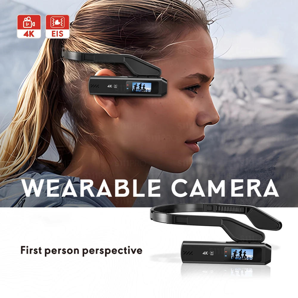 Caméra Action 360° 4K WiFi 64Go Noir - Étanche Sport