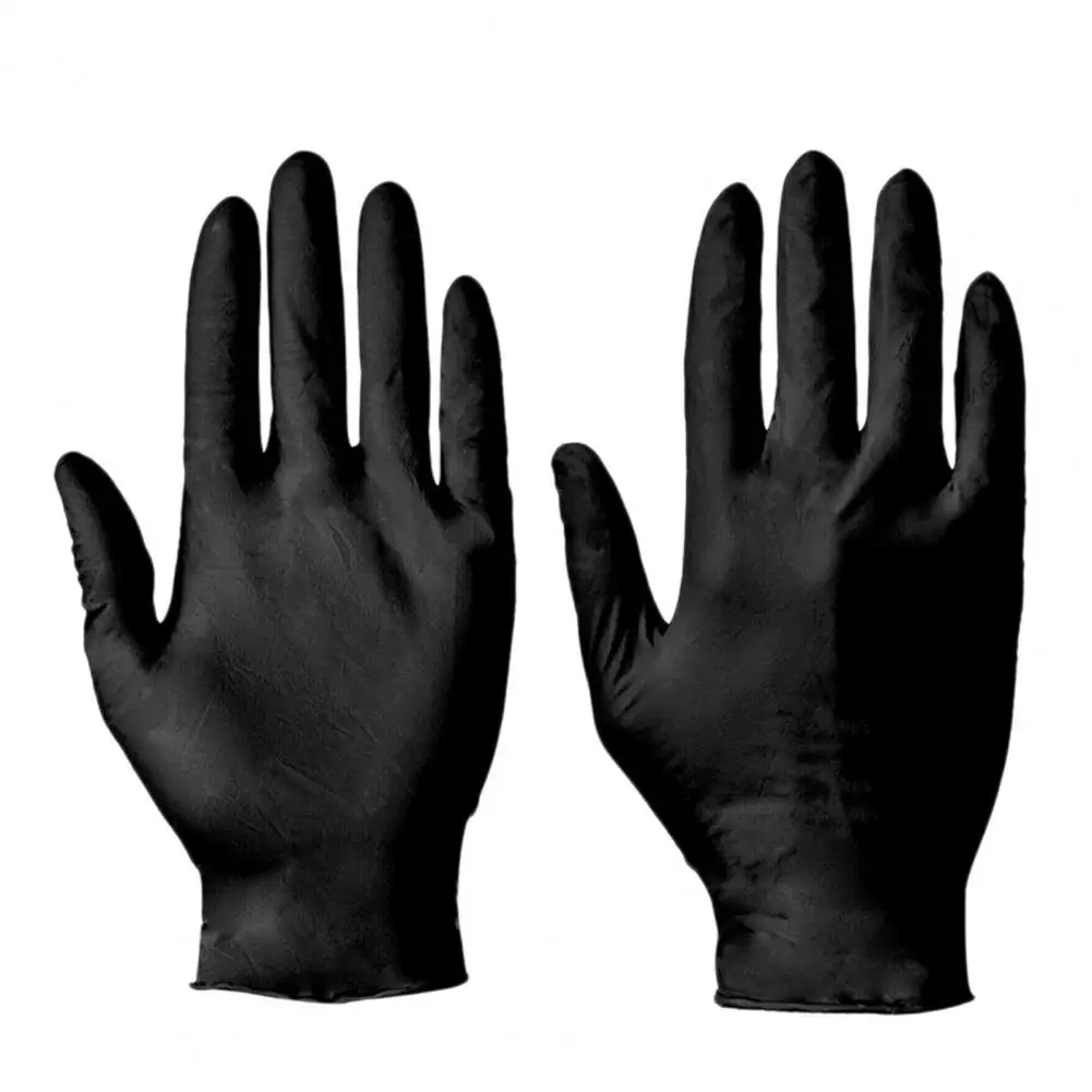 Durable Gloves Toughness Gloves 100pcs Black Nitrile Disposable for Medical Exam Beauty Tattoo Latex Powder-free Food
