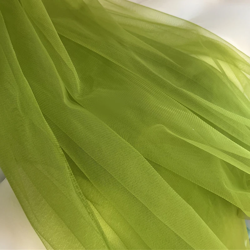 Green Series Soft Tulle Fabric for Elegant Wedding Decorations and Stylish Crafts