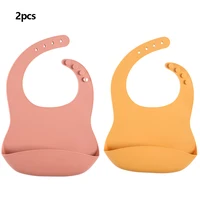 Waterproof Baby Bibs Baby Supplies CHILDREN'S Bibs Girls Boys Adjustable Soft Silicone Bibs Baby Feeding Supplies