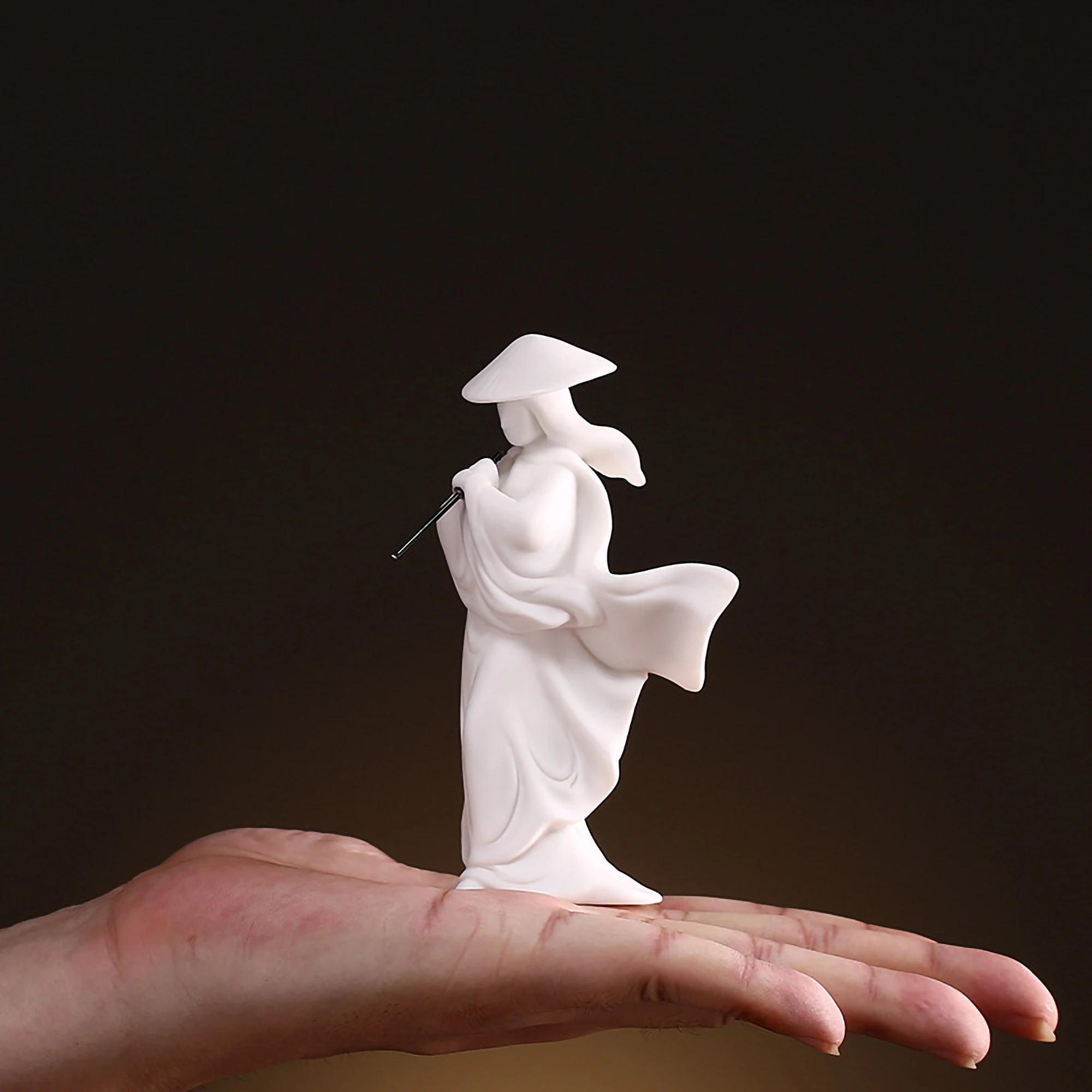 Blanc De Chine Matial Arts Figuur Ornament Kung Fu Wuxia Beeldjes Oude China Zwaardvechter Neo-Moderne Decoratie  15