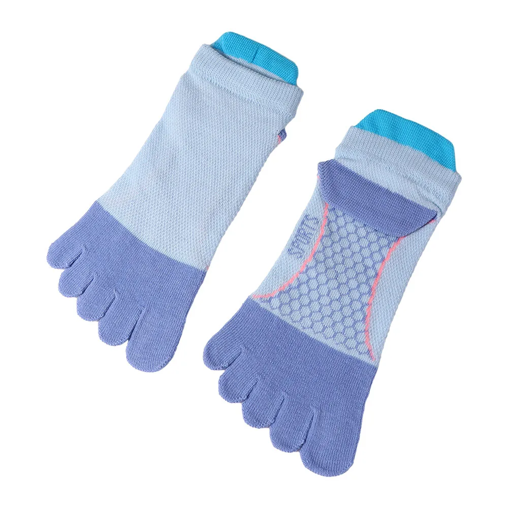 GWAWG 5 Pair Toe Separator Socks For Women: No Show Low Cut Liner Five Finger Socks In Multicolour, One Size
