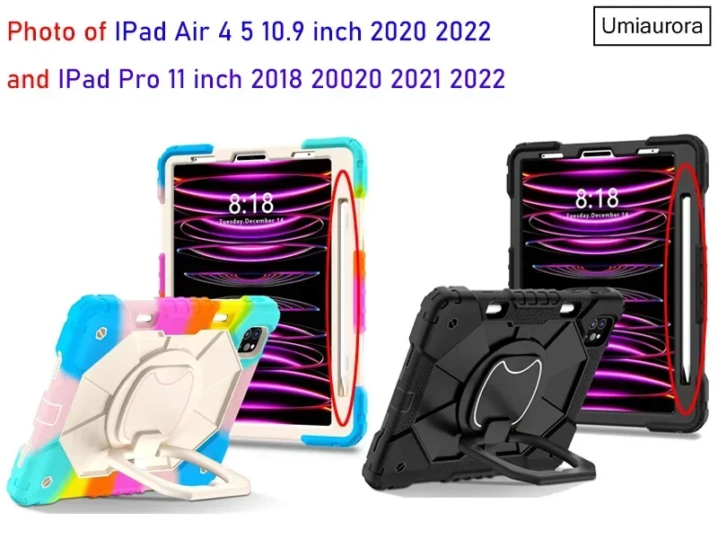Ultimate Rugged Tablet Armor Case with Rotating Handle and Stand