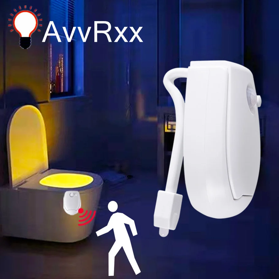 Toilet Night Light, Smart Pir Motion Sensor Activated 7colors Changing Toilet  Lamp, Led Bathroom Ip65 Waterproof Backlight For Toilet Bowl Washroom Night  Lamp Cool Fun Bathroom Atmosphere Lighting Unique & Funny Gift (