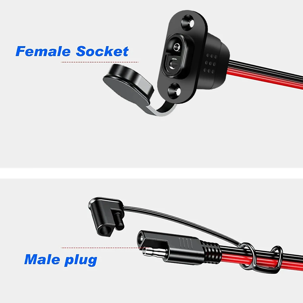 1/2Sets SAE Schnell Stecker Kabelbaum SAE Adapter Stecker auf Buchse Kabel 12AWG SAE Verlängerung Kabel Wasserdicht für Ladegerät – Detail 9