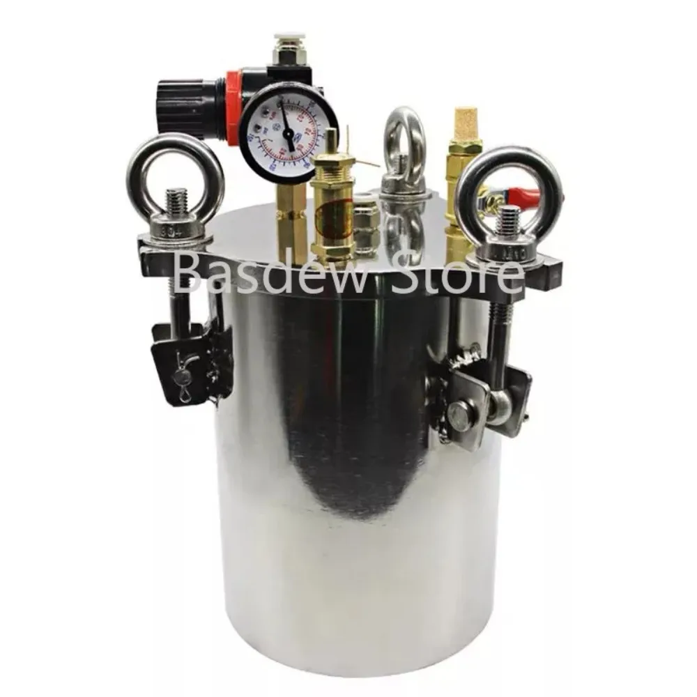 

304 Stainless Steel Pressure Barrel Dispensing Valve Fluid Dispensing Storage Bucket NEW 3L Dispenser Pressure Tank