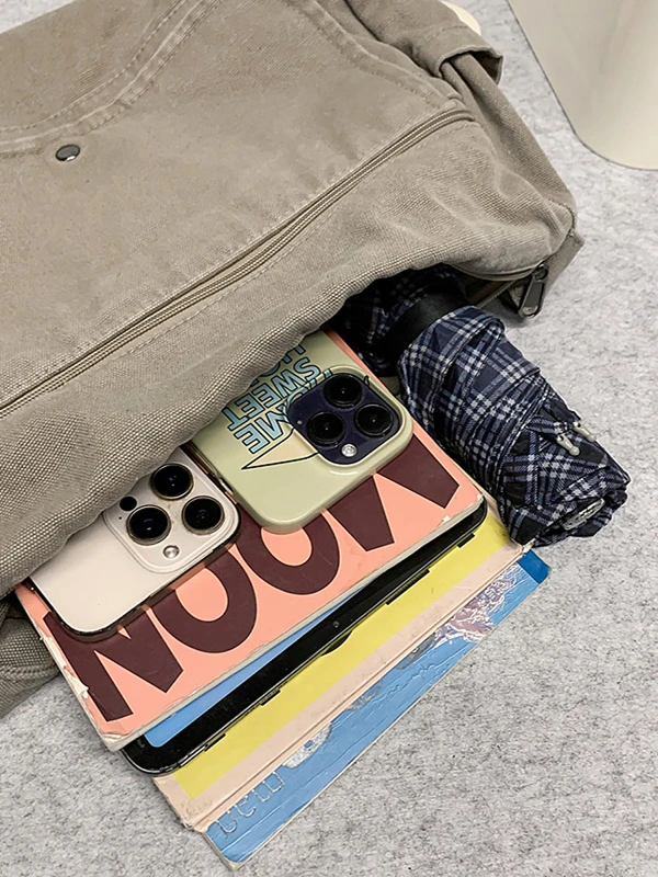 Retro Waed Canvas Crossbody Bag Men's New Trend Large Capaci Single oulder Bag Women's Sport Casual Menger Bag