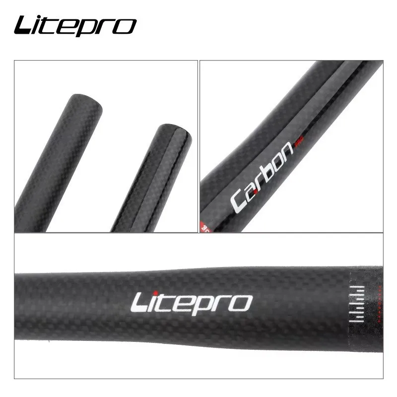 Folding bicycle carbon fiber handlebar 25.4x580mm for brompton carbon handle ultra-light folding Horizontal handlebar for dahon
