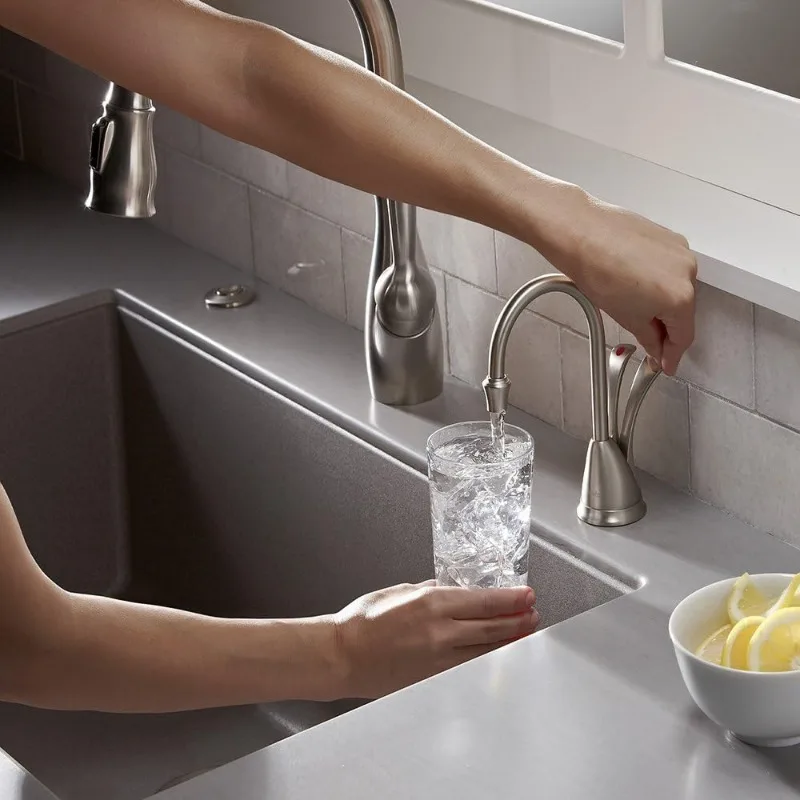 InSinkErator Wave Instant Hot and Cold Water Dispenser System, Faucet & Tank, Satin Nickel, HC-Wave-SN 6