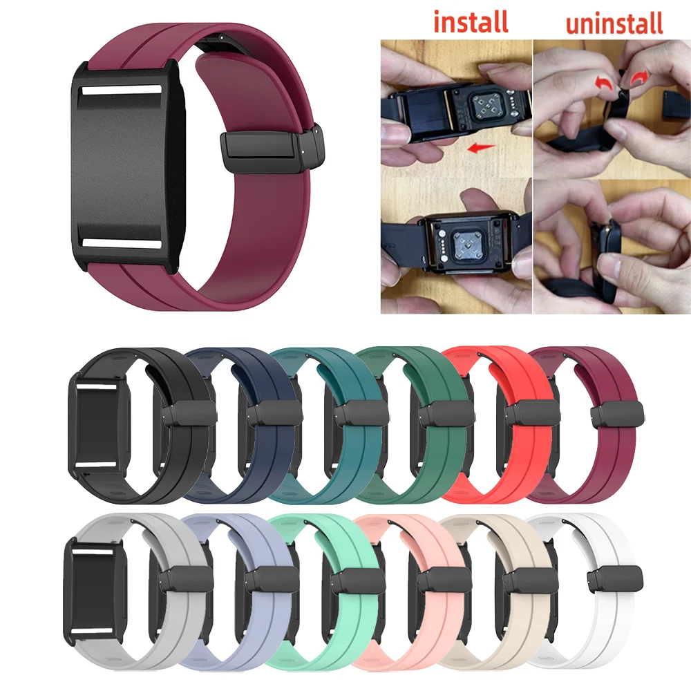 Magnetic Buckle Silicone Wristband - High-Quality, Durable, and Soft Replacement Strap