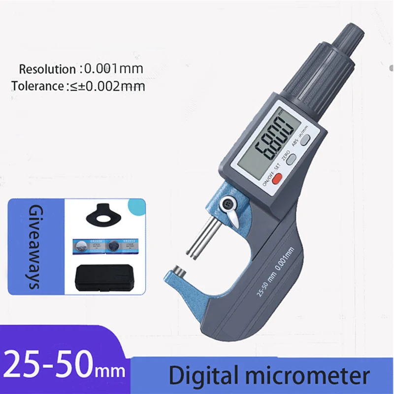 Description Picture 4 of itemDigital Outside Micrometer 0-25/25-50/50-75/100MM Electronic Measuring Instruments Tools Calipers High Precision Spiral