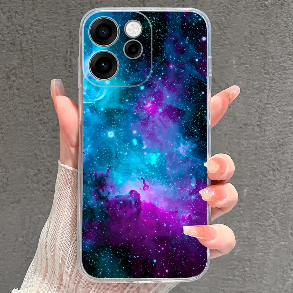 Cartoon Cat Astronaut Minimalist Soft Clear Phone Case