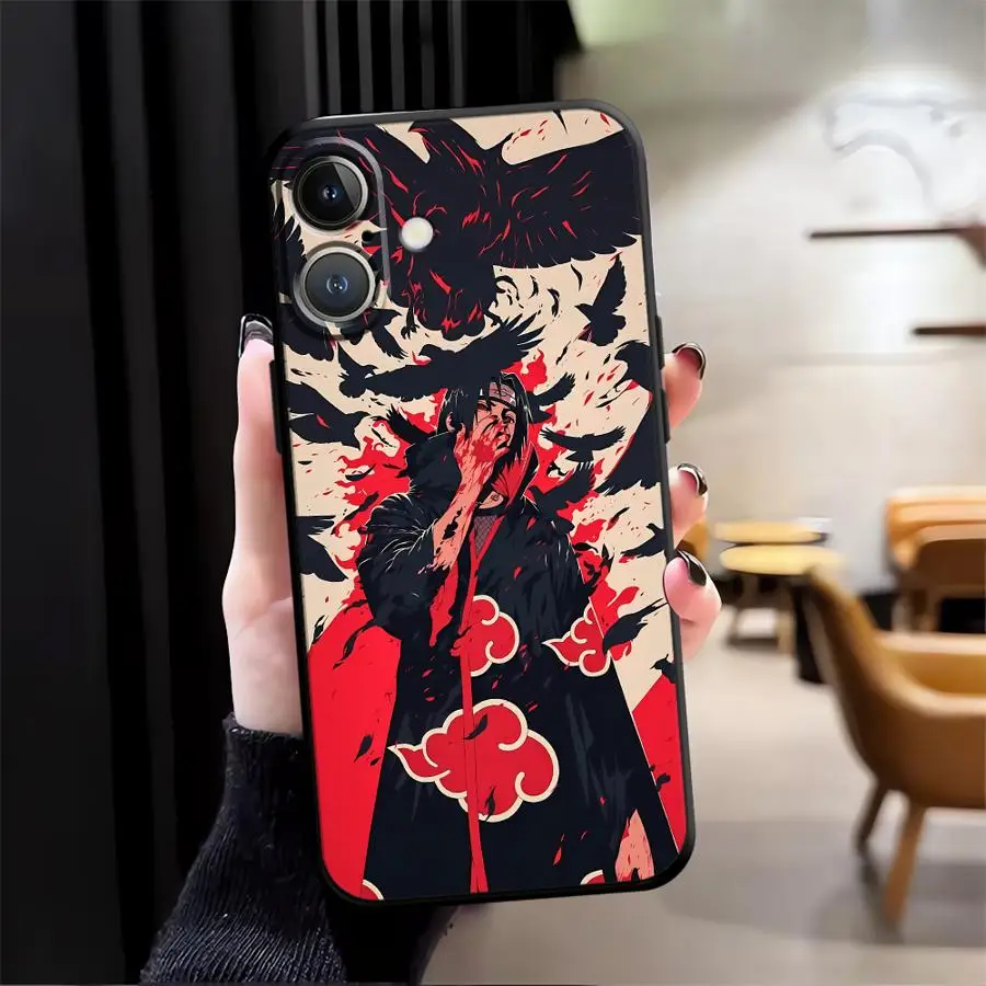 Schwarze weiche Handyhülle für iPhone 7 8 17Air 15 16 14 Plus XR 13 12 11 17 Pro Max XS Max Anime N-NARUTOS – Detail 2