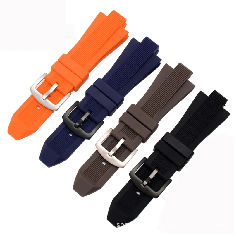 High-Quality Men's Silicone Rubber Watch Strap, 29-13mm