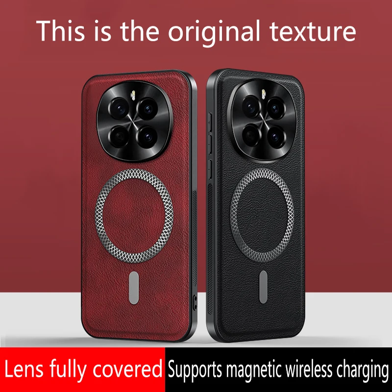 Leather Full-Cover Magnetic Waterproof Shockproof Fingerprint Phone Case