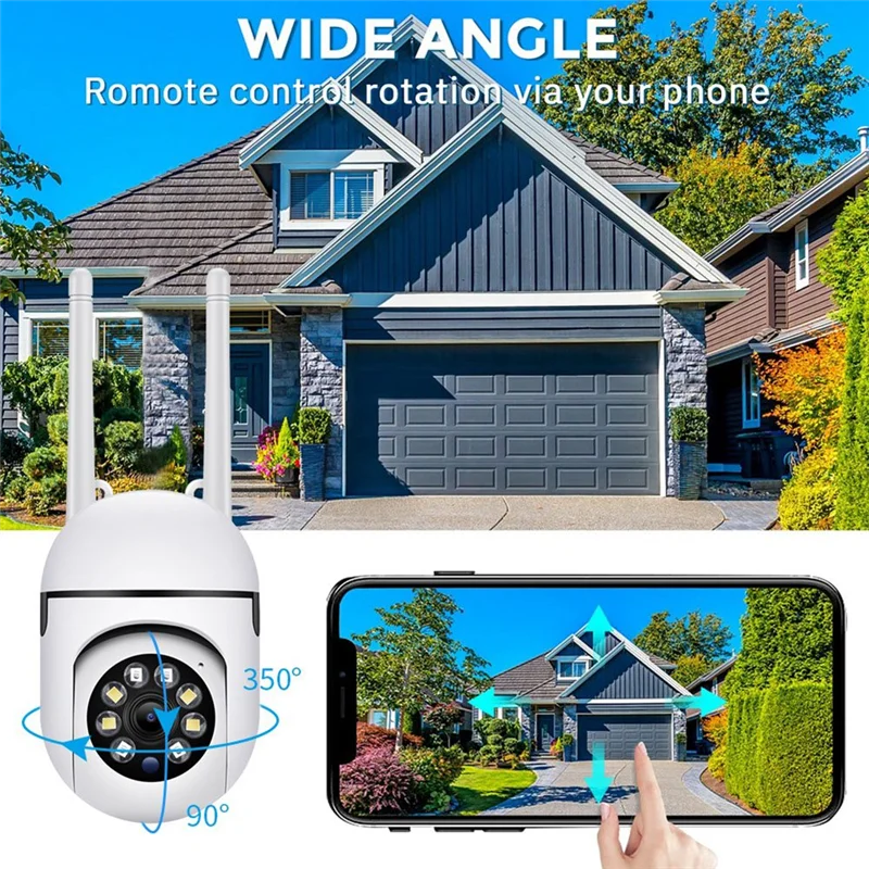, 2.4GHz WiFi Cameras for Home Security, 1080P Dome Surveillance Cameras 360&deg; View, 2-Way Audio