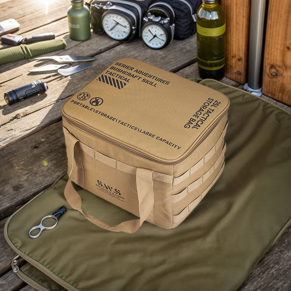 25L Camping Storage Bag Large Capacity Outdoor Camping Organizer Multifunctional Gas Canister Picnic Bag for Outdoor Picnic Tool