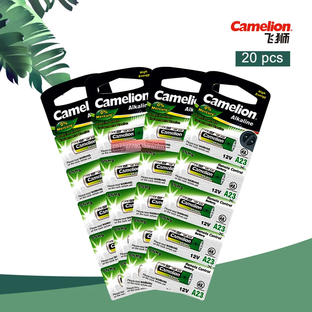 20Pcs Camelion 12V 23A Ultra Batteria Alcalina Batteria Ad Alta Tensione A23 V23Ga Mn21 Per Calcolatrici/Telecomando Telecomandi /Allarmi