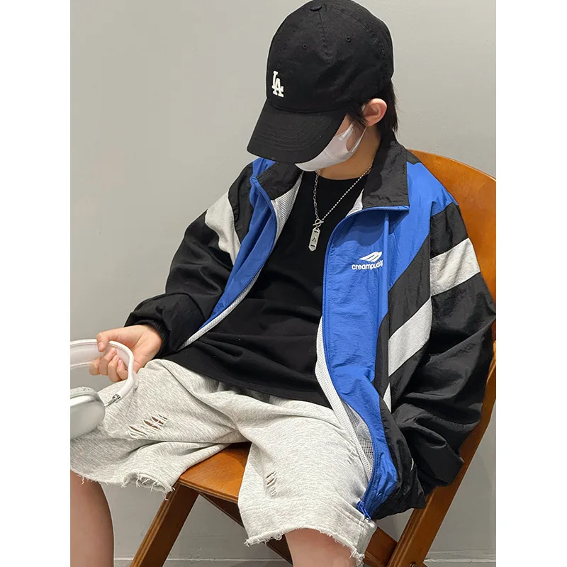 Baoduo children's clothing boys summer ripped pants shorts new medium pants thin sweatpants tide