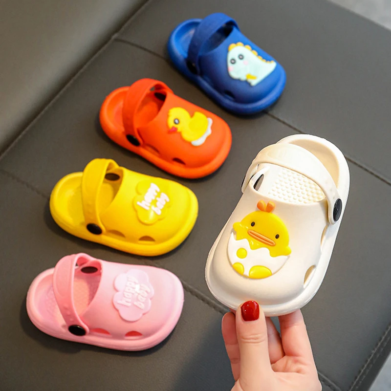 Children Slippers Baby Boy Beach Shoes Kids Slides Outdoor Garden Shoes Cartoon Happy Baby Girl Sandals 1-10 Years Kids Slippers comfortable sandals child