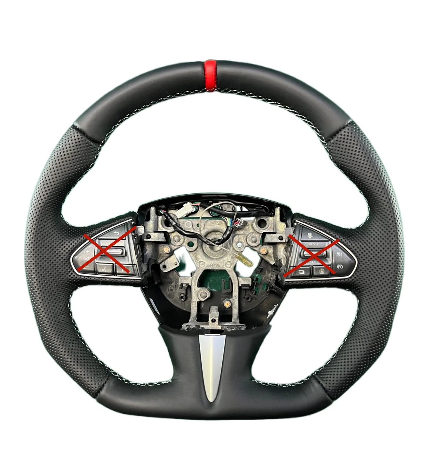 

For Indiniti Q50 2013-2017 Steering Wheel CUSTOM MADE Flat Bottom