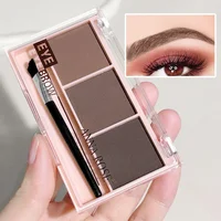 3-Shade Eyebrow Powder Palette - Long-Lasting, Waterproof and Sweat-Proof, Natural Eyebrow Powder for All Skin Types 1