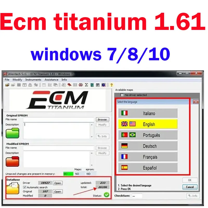 

Лидер продаж 2024, ECM TITANIUM 1,61 с драйвером 26000 + ECM 18259 +, драйверы для ecu, инструмент для KT-/ AG и K- ESS V2, отправка ссылки или Cd или Usb