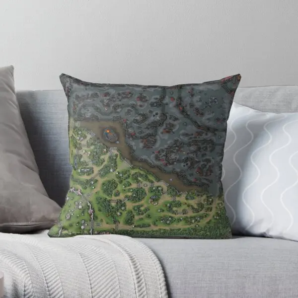 Dota 2 Reborn 7 00 Hd Map Printing Throw Pillow Cover Wedding Sofa Cushion Comfort Fashion Office Bed Pillows not include | Дом и сад
