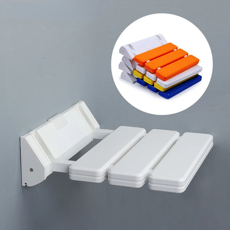 Wall Mounted Shower Seats Bathroom Blue Shower Folding Chair Bath Chair Elderly Shower Spa Toilet  Bench Stool 2