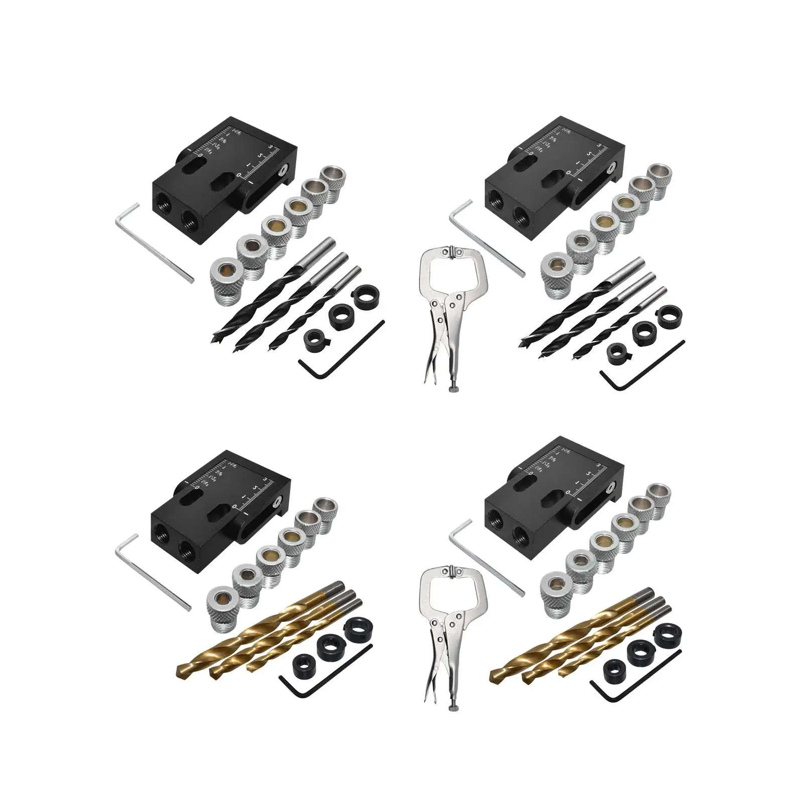 

Pocket Hole Jig DIY Drill Tool with Drill Bit Portable Oblique Hole Locators