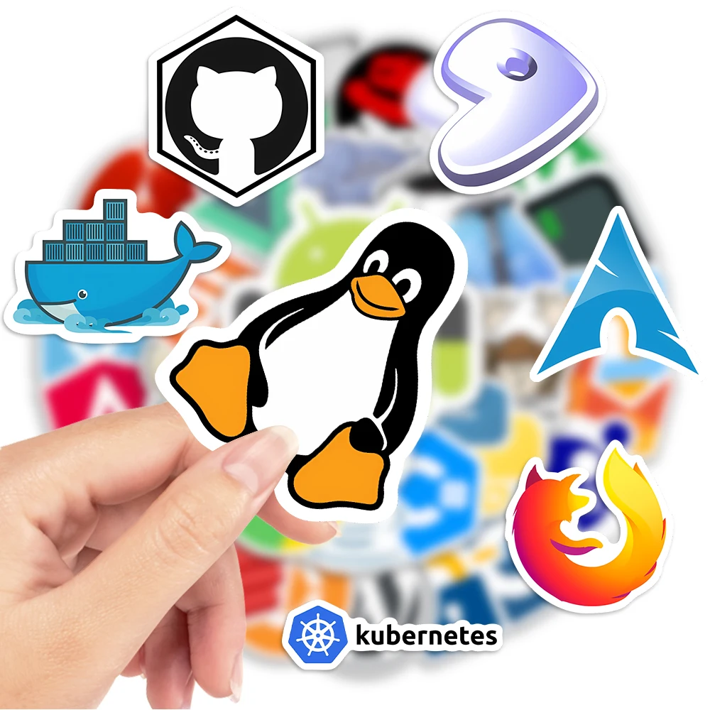 Development Stickers Programming JS Docker Html Application Geek Hacker DIY Decorative Decal for Laptop Phone Luggage Waterproof