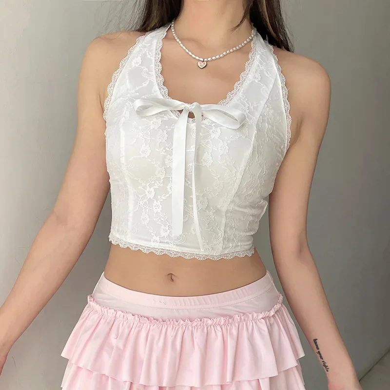 Corset Clothes Coquette Japanese 2000s Style Y2k Top Women Camisetas Summer Casuales Ropa Body Vestidos Tank Crop Sexys Trashy