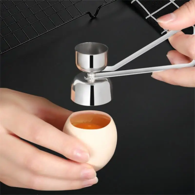 Creative Egg Shell Opener Raw Egg Boiled Topper Cutter Kitchen Tool Stainless Steel Shell Opener Spring 1PCS egg shell opener,egg opener